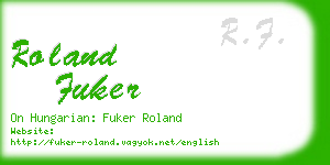 roland fuker business card